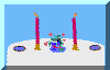 Table with candles image 