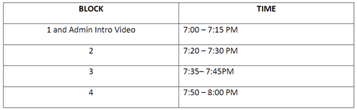 BTSN Schedule 