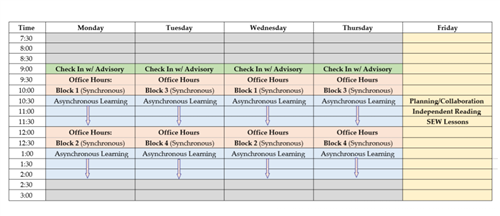 HS schedule 