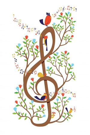 Treble Clef Birds 
