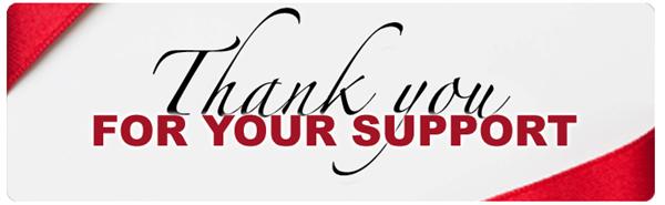 Thank You for your support Thank You for your support