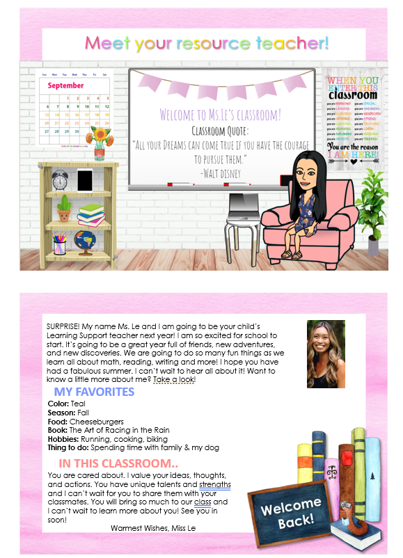 Meet the Teacher Postcard
