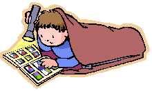 Reading with a flashlight image 