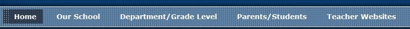 Top navigation from school home page 