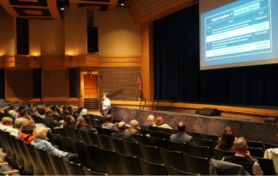  Superintendent Steve Yanni addresses the audience.