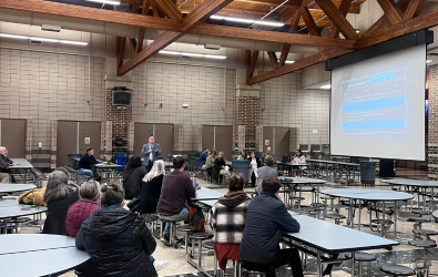  Superintendent Steve Yanni addresses the audience.