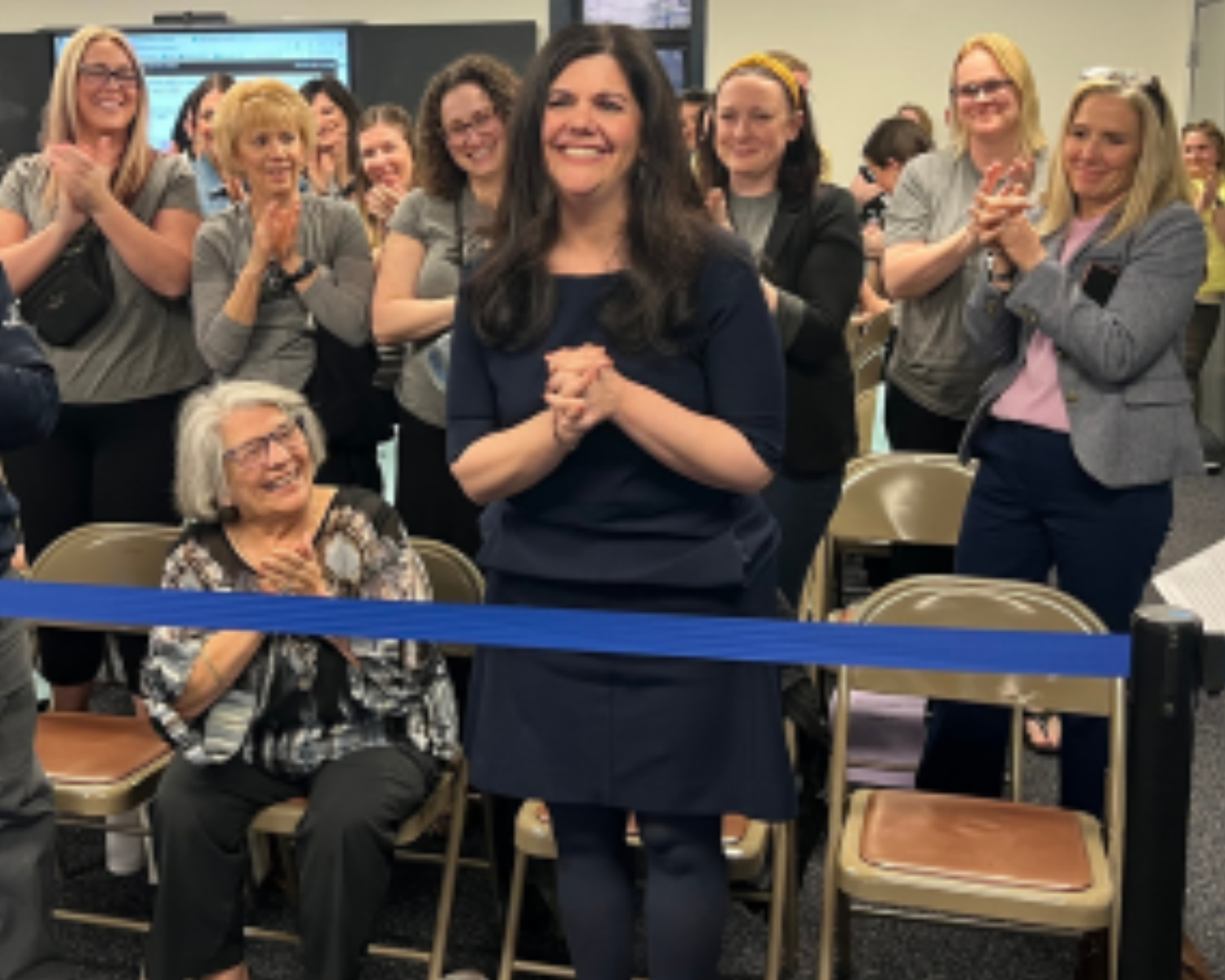 Helen Zaleski receives a standing ovation