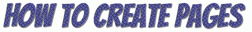 How to Create Pages 