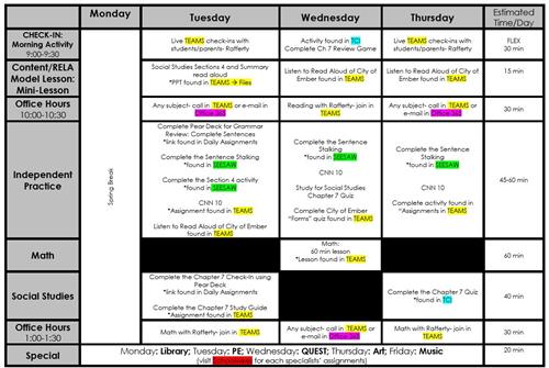 Schedule 